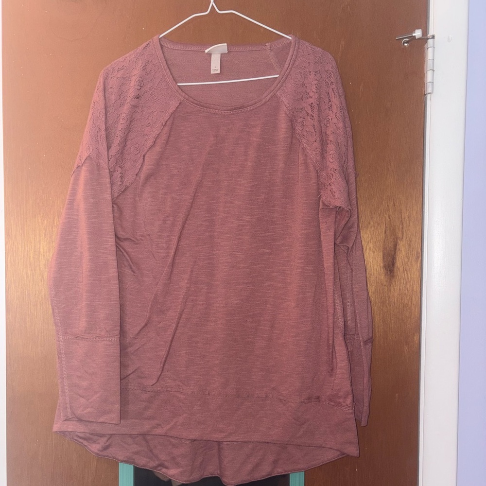 Knox rose lace shoulder long sleeve